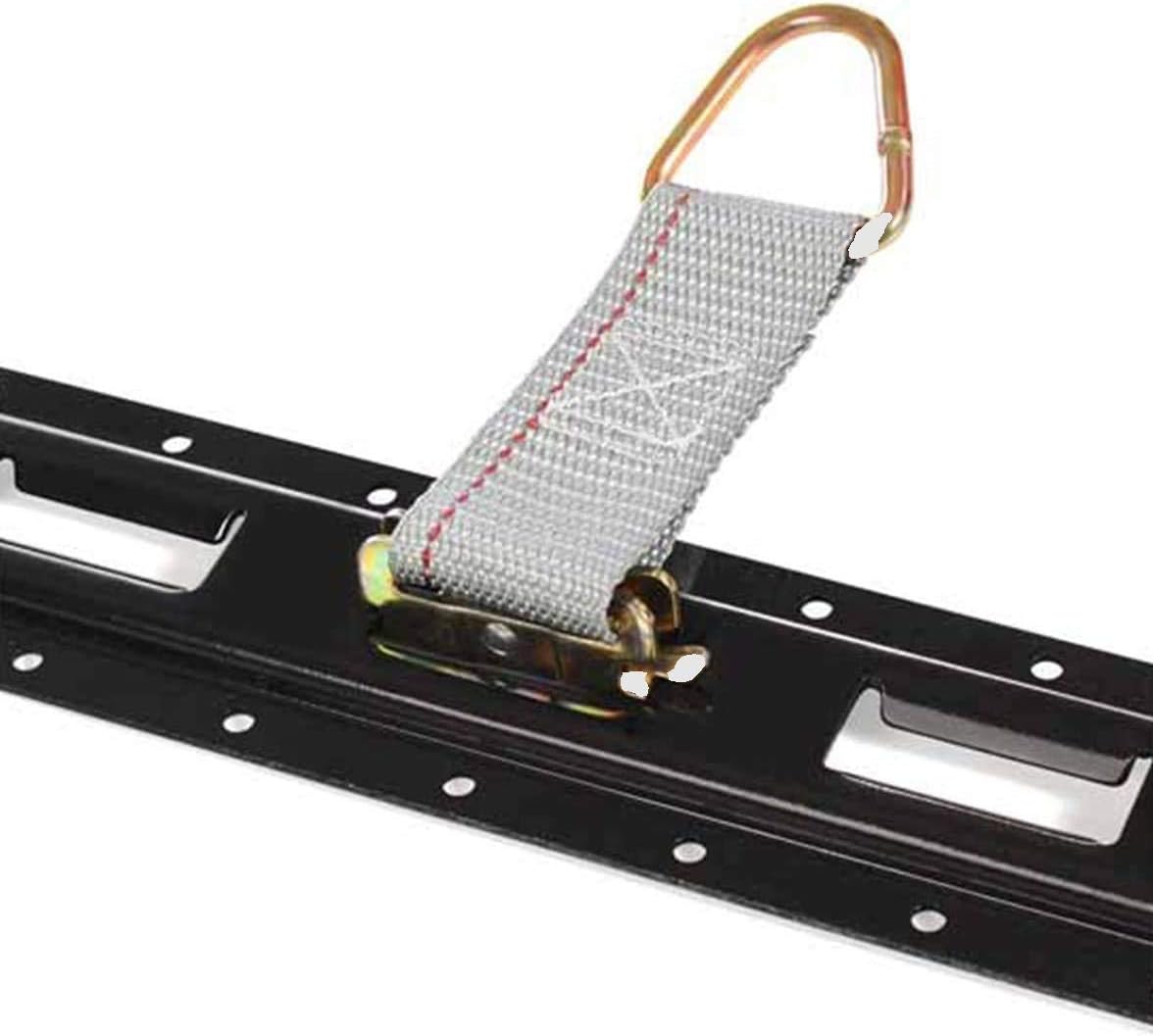 Black Powder Coated Steel E Track Tie-Down Rail Q113