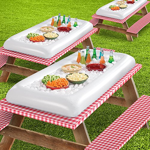 White Inflatable Serving Bar with Drain Plug A539