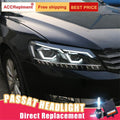 2PCS Headlight Assemblies Bi-Xenon Projector Double Beam HID With LED Daytime Running Lights O89302