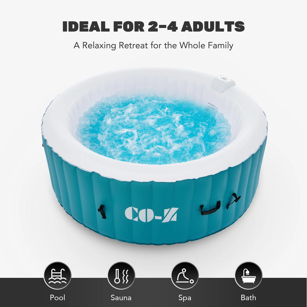 4 Person 6ft Inflatable Hot Tub Pool with Massage Jets S439