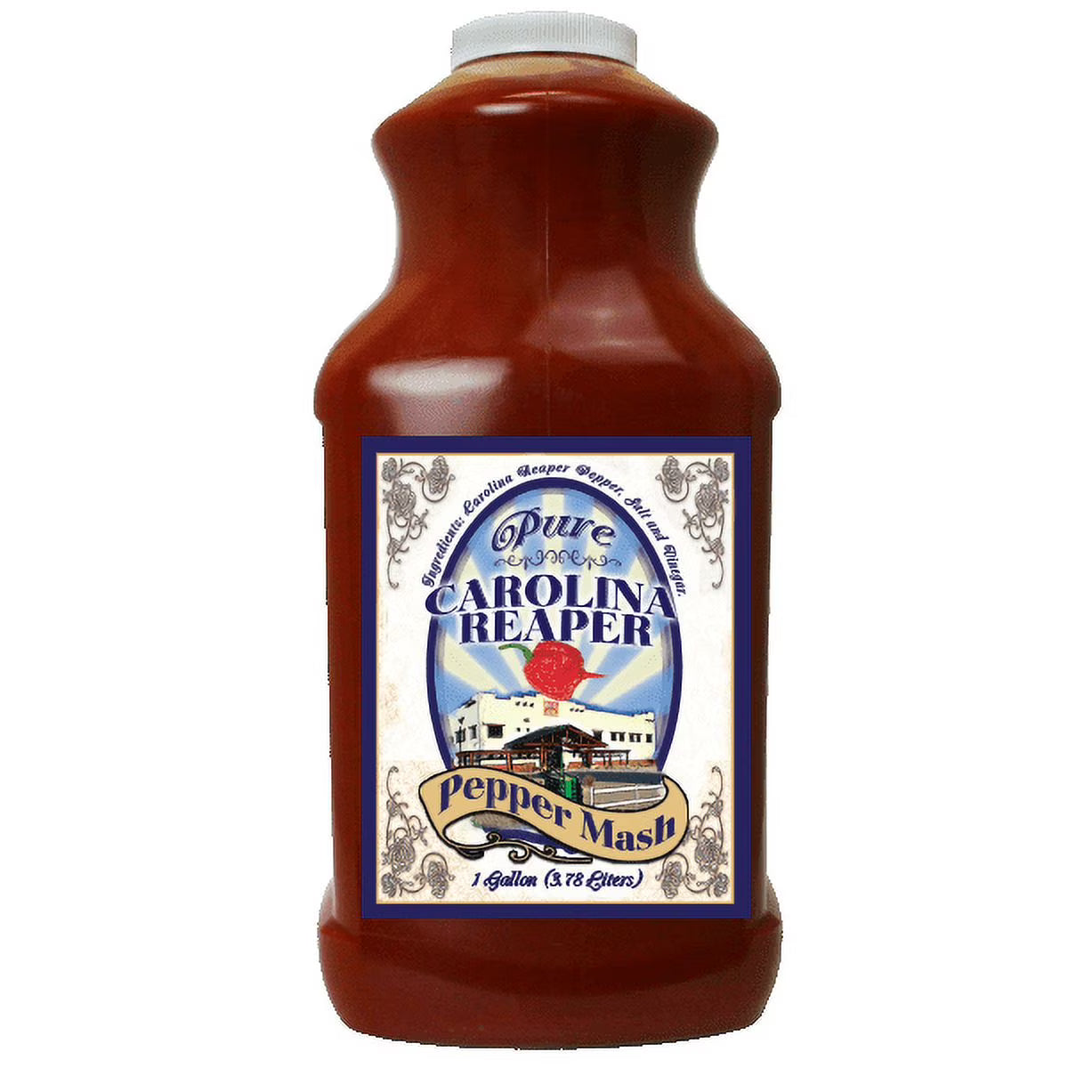 Pure Carolina Reaper Pepper Mash Puree Hot Sauce – 1 Gallon M9428
