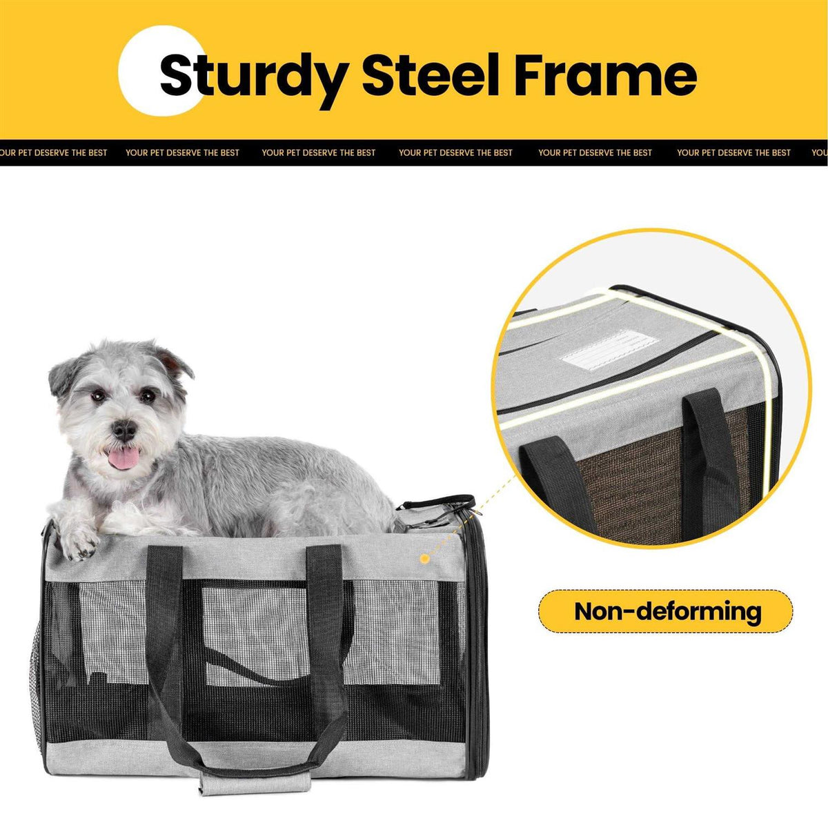 Soft-Sided Cat Carrier with Inner Safety Leash O4312