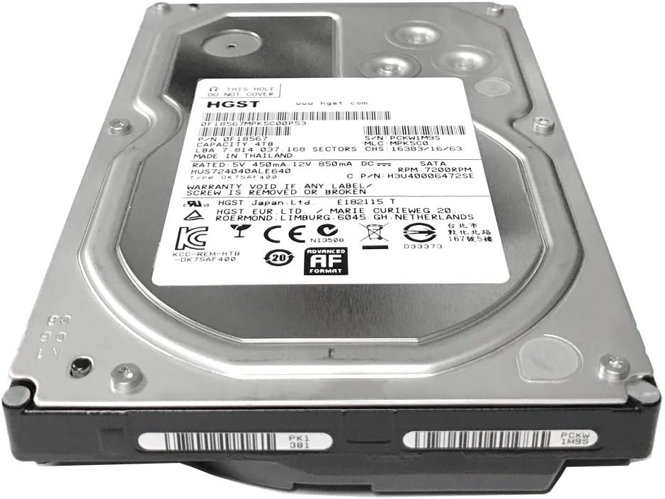 4TB 7200RPM SATA 6.0Gb/s 64MB Cache 3.5inch Internal Hard Drive Pack of 2 H5518