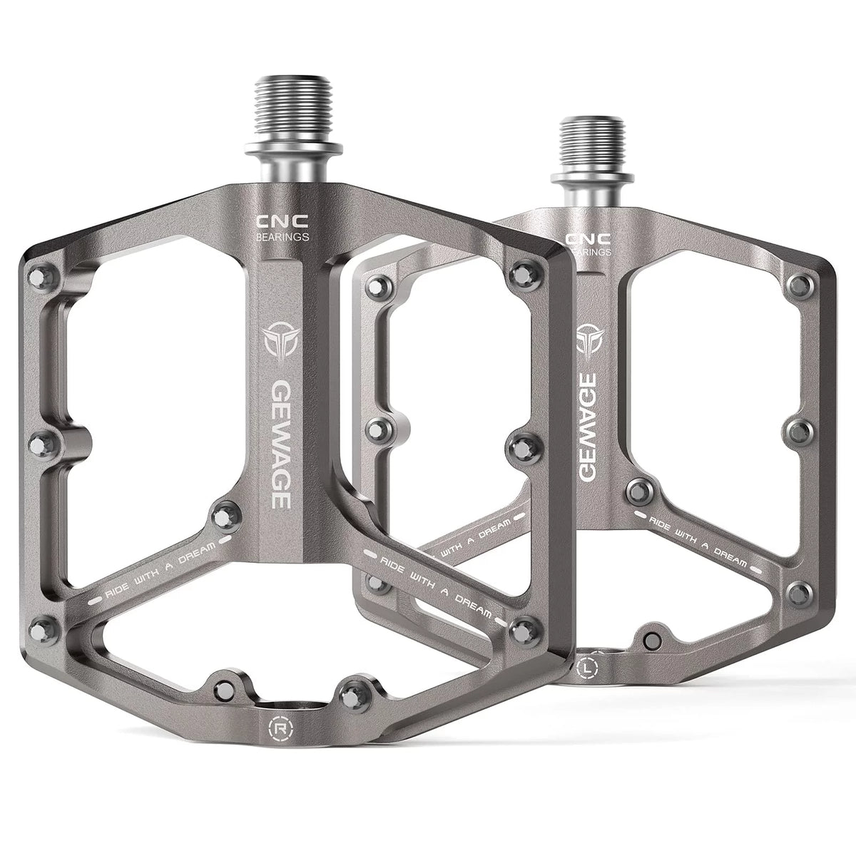3 Bearings 9/16” CNC Machined Flat Bike Pedals X688