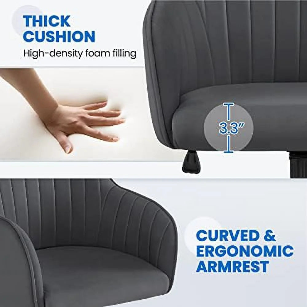 Faux Leather Height Adjustable Swivel Office Chair with Arms K2667