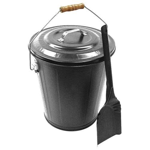 Black Ash Can with Shovel J53973