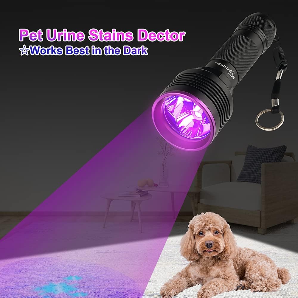 2 Pack Rechargeable UV Flashlight 385-395nm G638