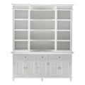 White Kitchen Hutch Cabinet with 5 Doors & 3 Drawers B919169