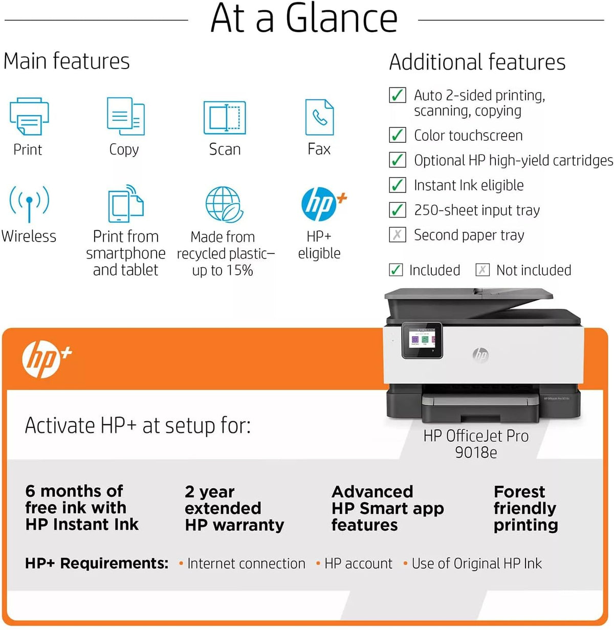 HP OfficeJet Pro All-in-One Wireless Color Inkjet Printer, Gray X5474
