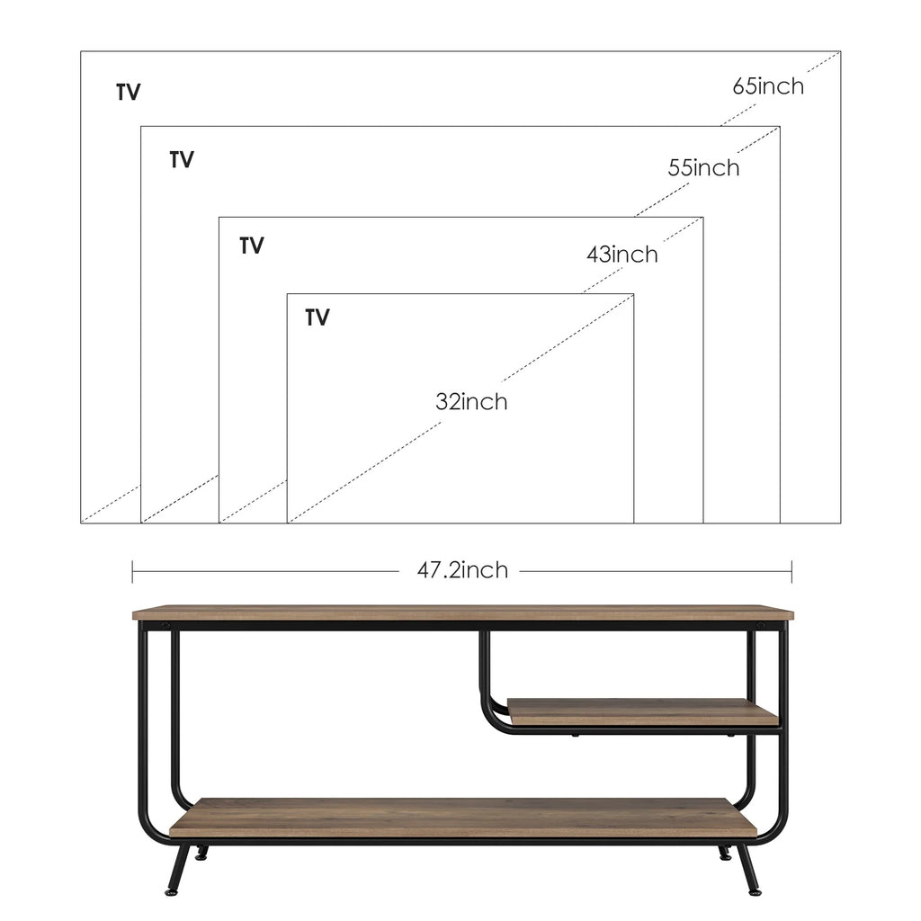 Wood 3 Tier TV Stand with Storage R52659