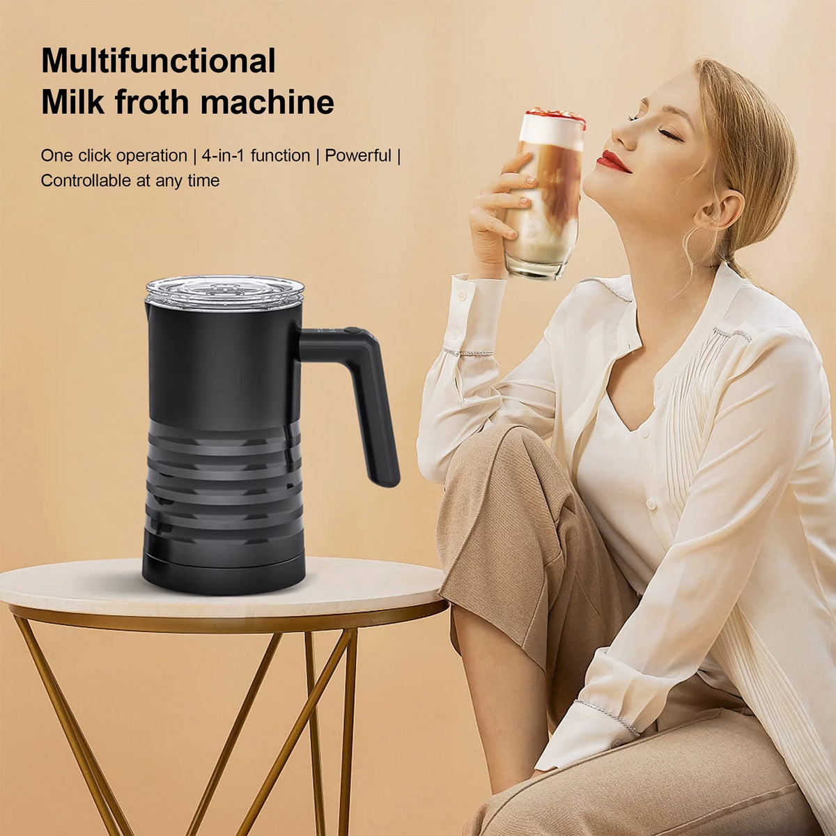 4 in 1 Electric Milk Frother and Steamer E961573