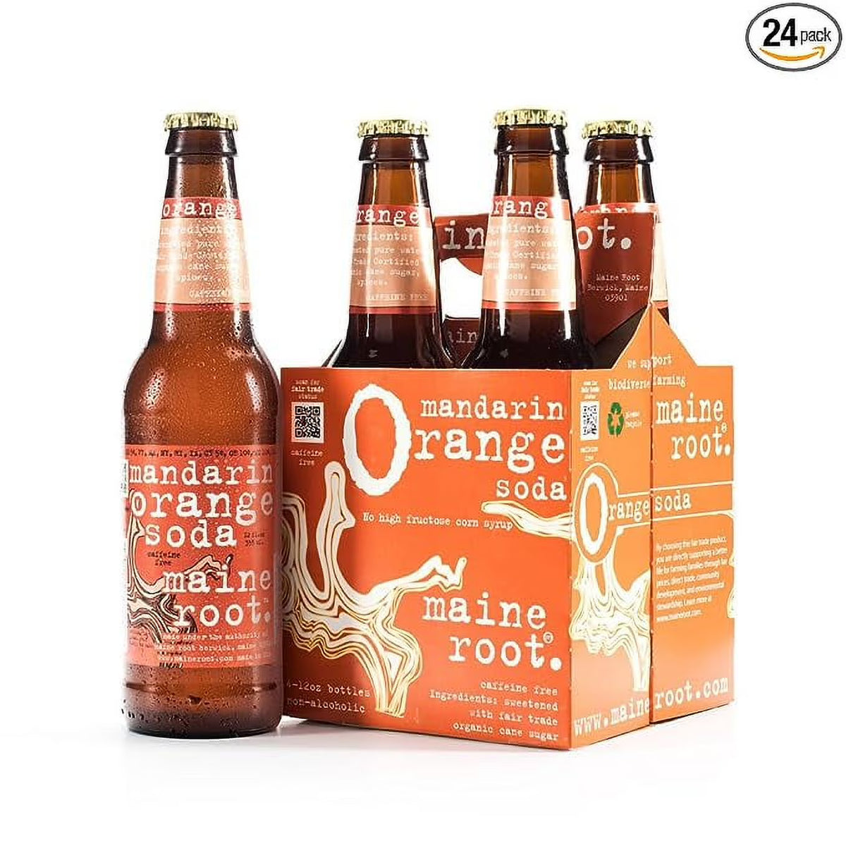 Mandarin Orange Soda, 12 fl oz (24 Glass Bottles) E53430