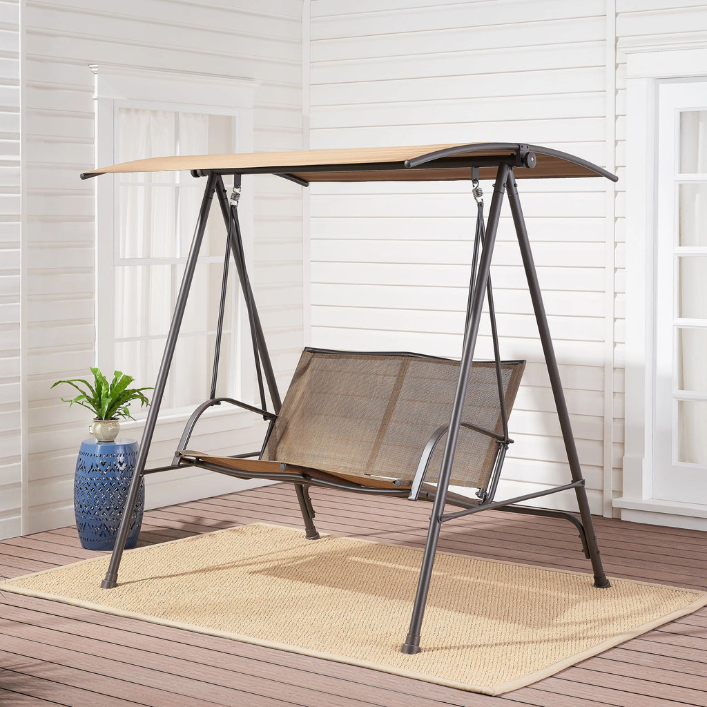 2-Seat Steel Canopy Porch Swing L50357