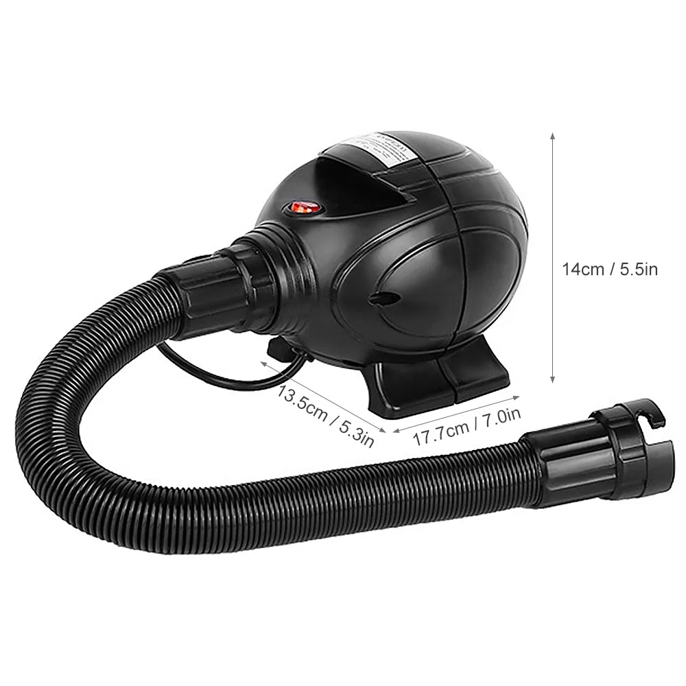 Portable 800W Electric Air Pump Inflator Deflator with 3 Nozzles W9103