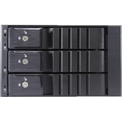 Trayless 2x 5.25x22 to 3X 3.5x22 12Gb/s HDD Hot-Swap Rack O1920