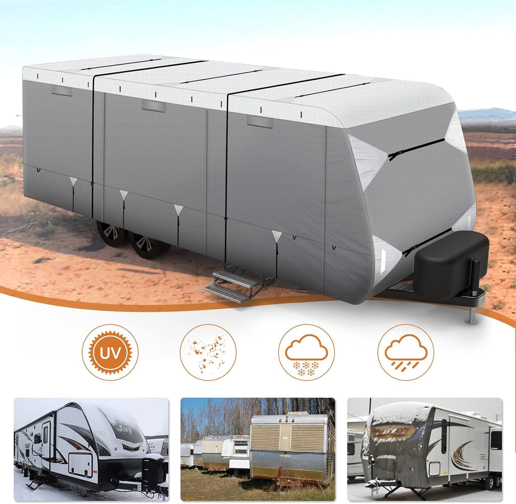 Waterproof Travel Trailer RV Cover with Cotton Lining G1732
