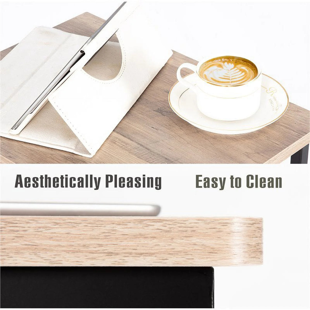 Modern Wood End C Table with Magazine Holder H75534