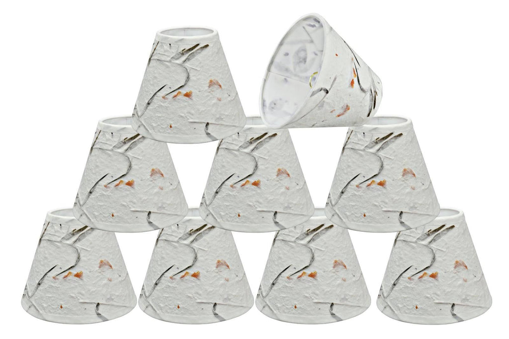 Small Hardback Empire Shape Chandelier Clip Set (9 Pack) in Off White T570