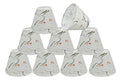 Small Hardback Empire Shape Chandelier Clip Set (9 Pack) in Off White T570