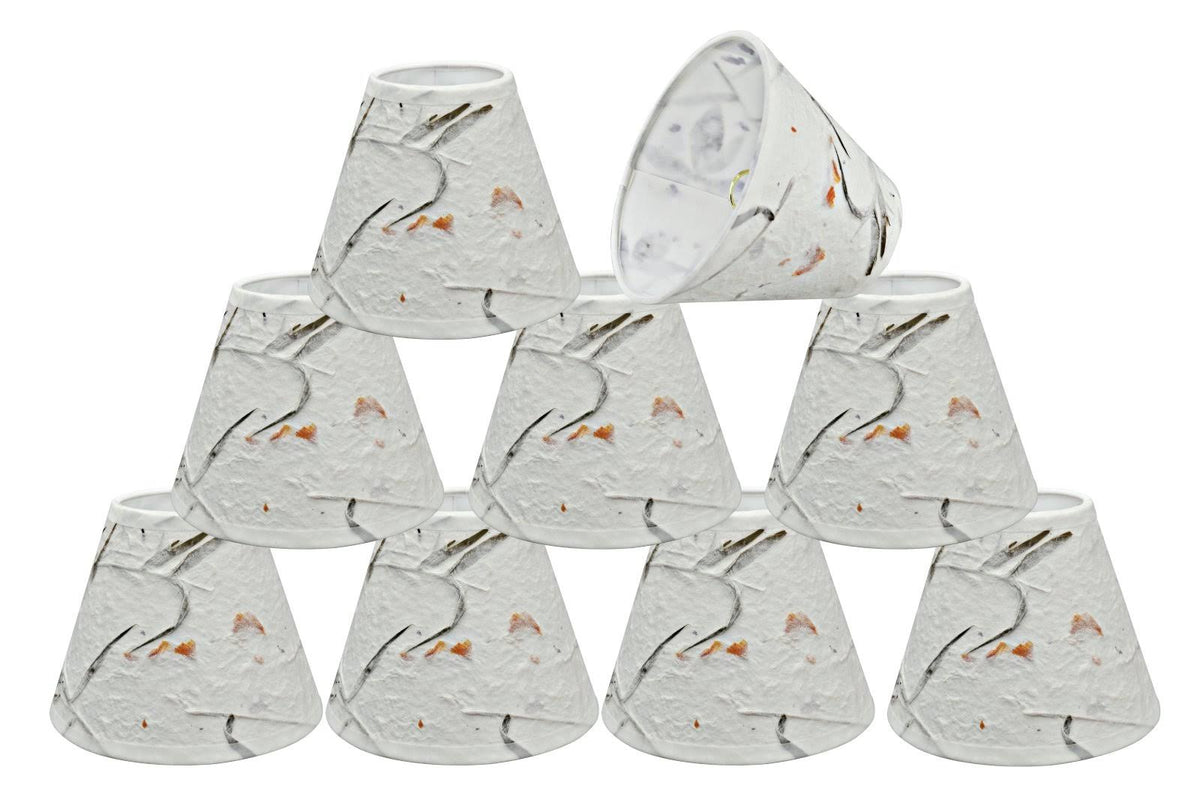 Small Hardback Empire Shape Chandelier Clip Set (9 Pack) in Off White T570