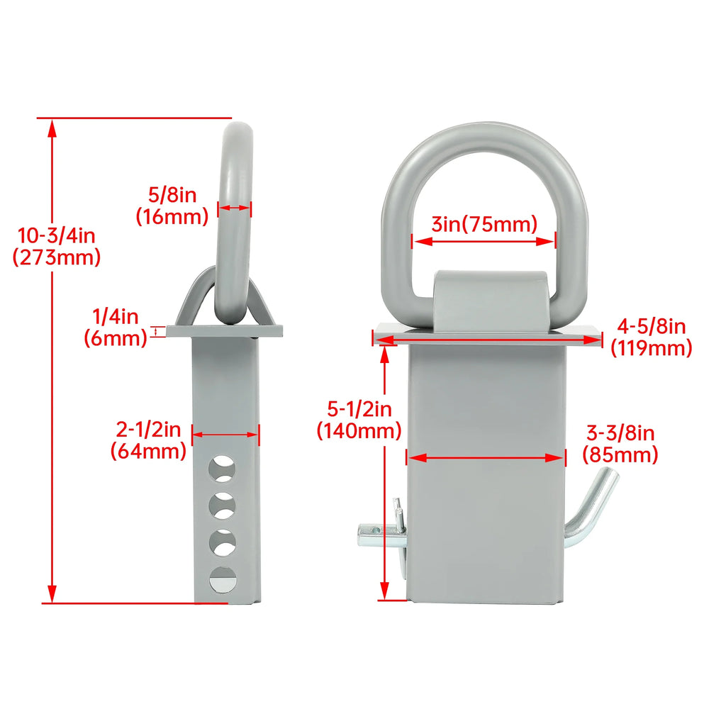 8 Pcs Removable Trailer Stake Pocket Tie Down D Ring Zinc Coated 5400 Lbs Load Limit G95825