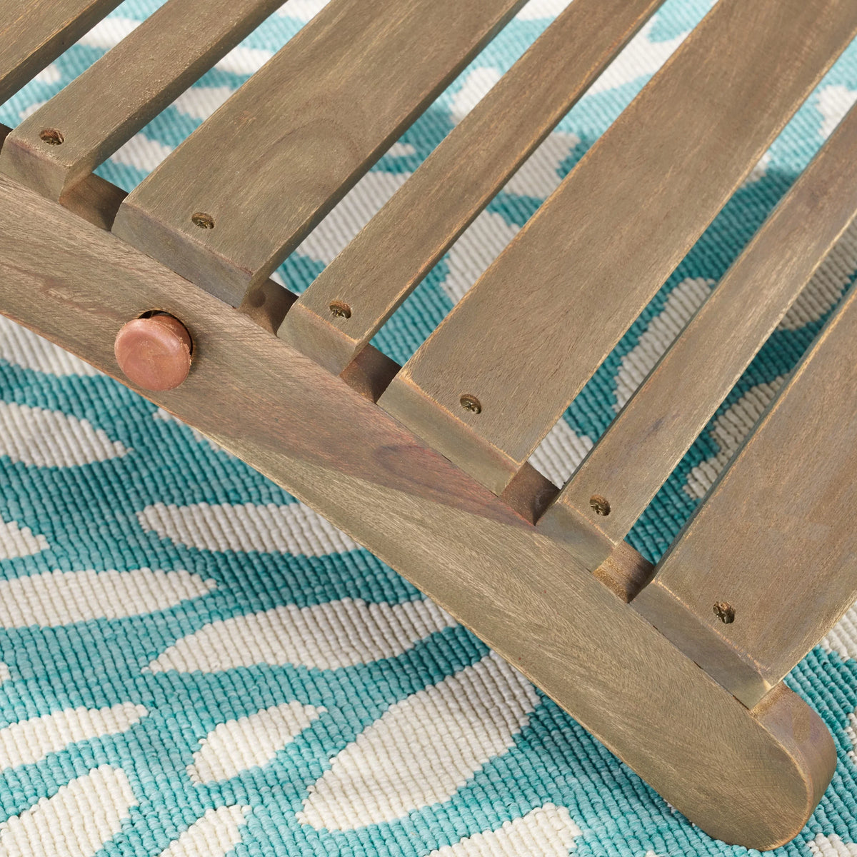 Gray Acacia Wood Foldable Chaise Lounge H106528
