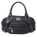 Pre-Owned Nylon Leather Black Boston Bag H675