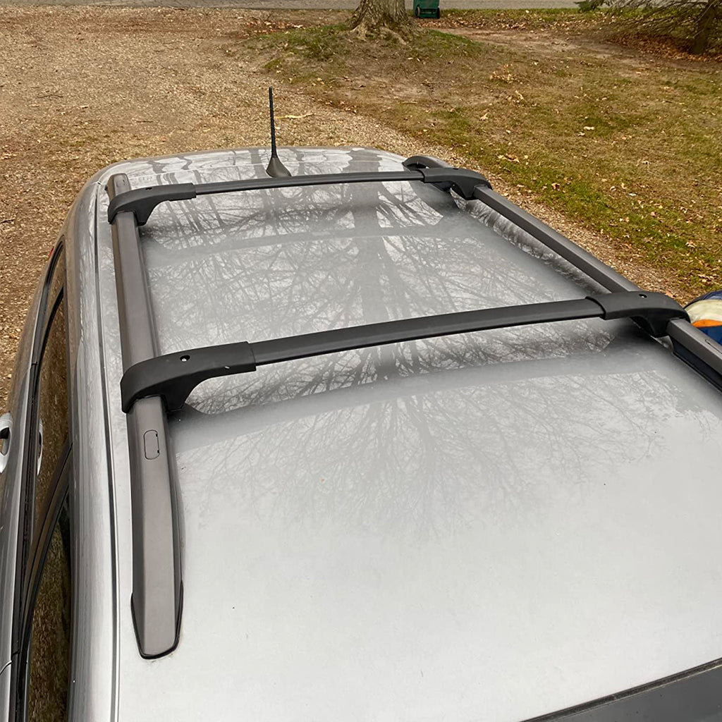 Black Aluminum Roof Rack Cross Bar Cargo Carrier 2PCS X9833