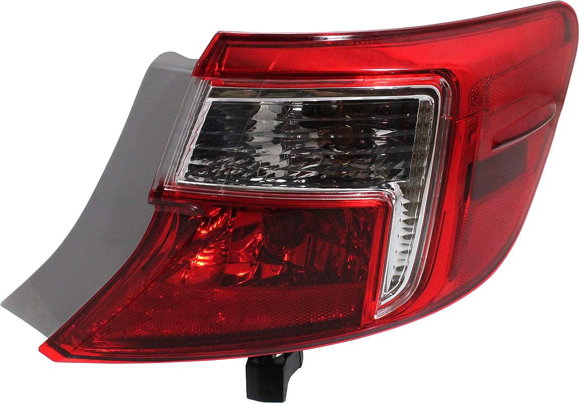 Tail Light Assembly Compatible with 2012-2014 Toyota Camry Outer Red and Clear Lens Passenger Side Pack of 2 A86674