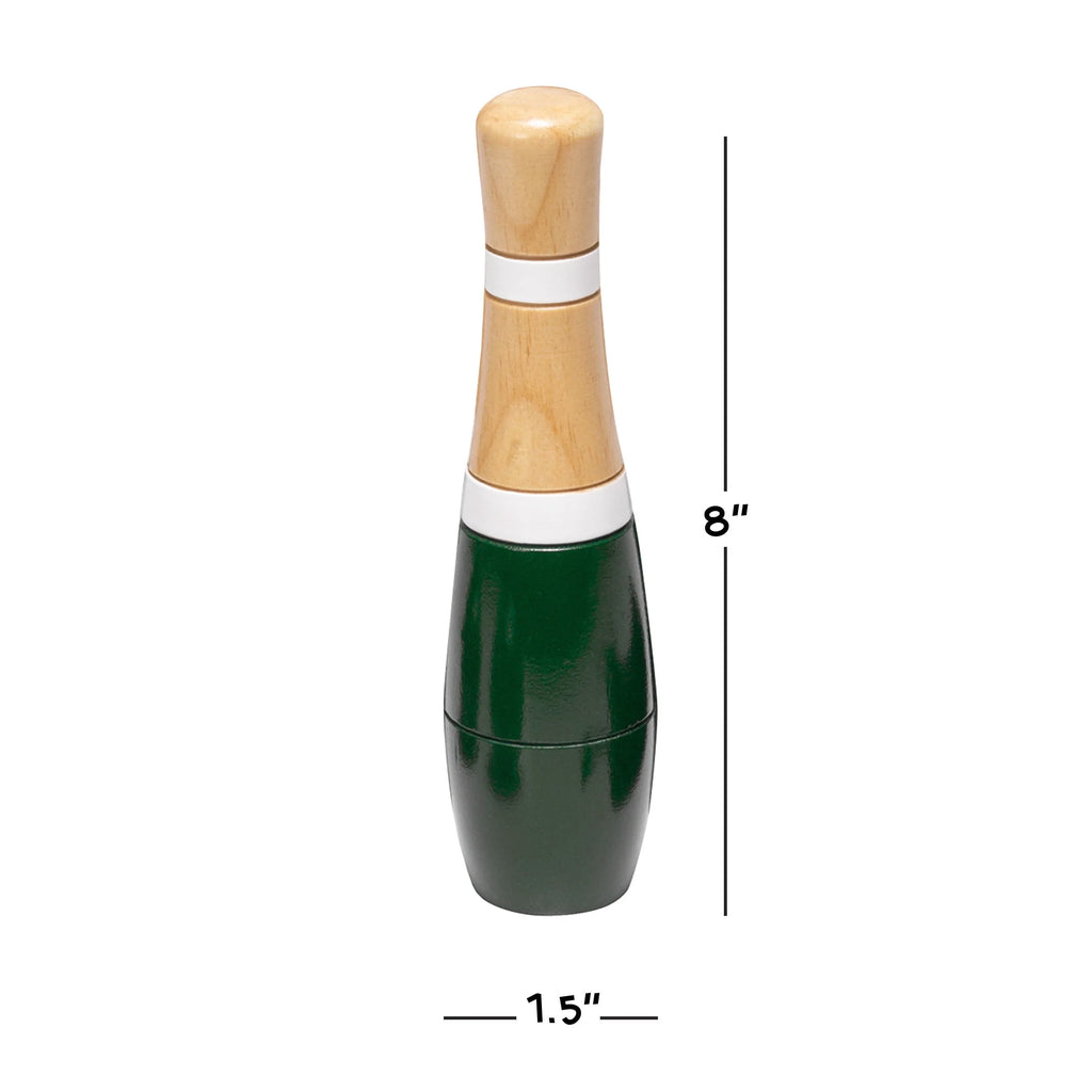 Lawn Bowling Game Set with 10 Wooden Pins, 2 Balls, and Mesh Bag Y30272