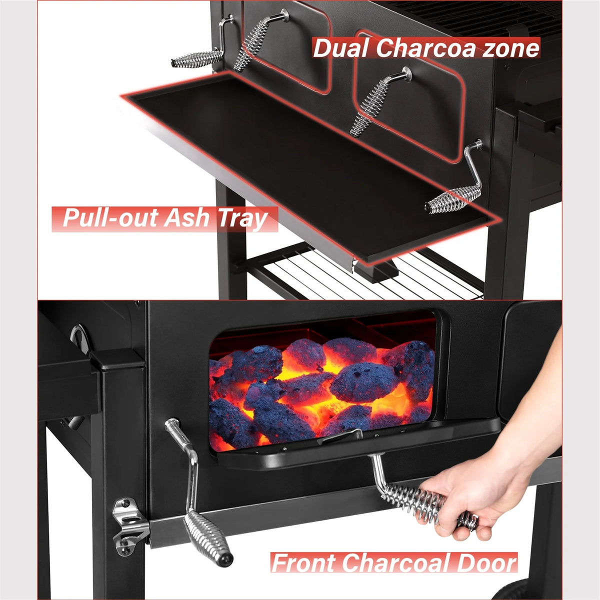Charcoal Grill Extra Large Portable BBQ Grill L165462