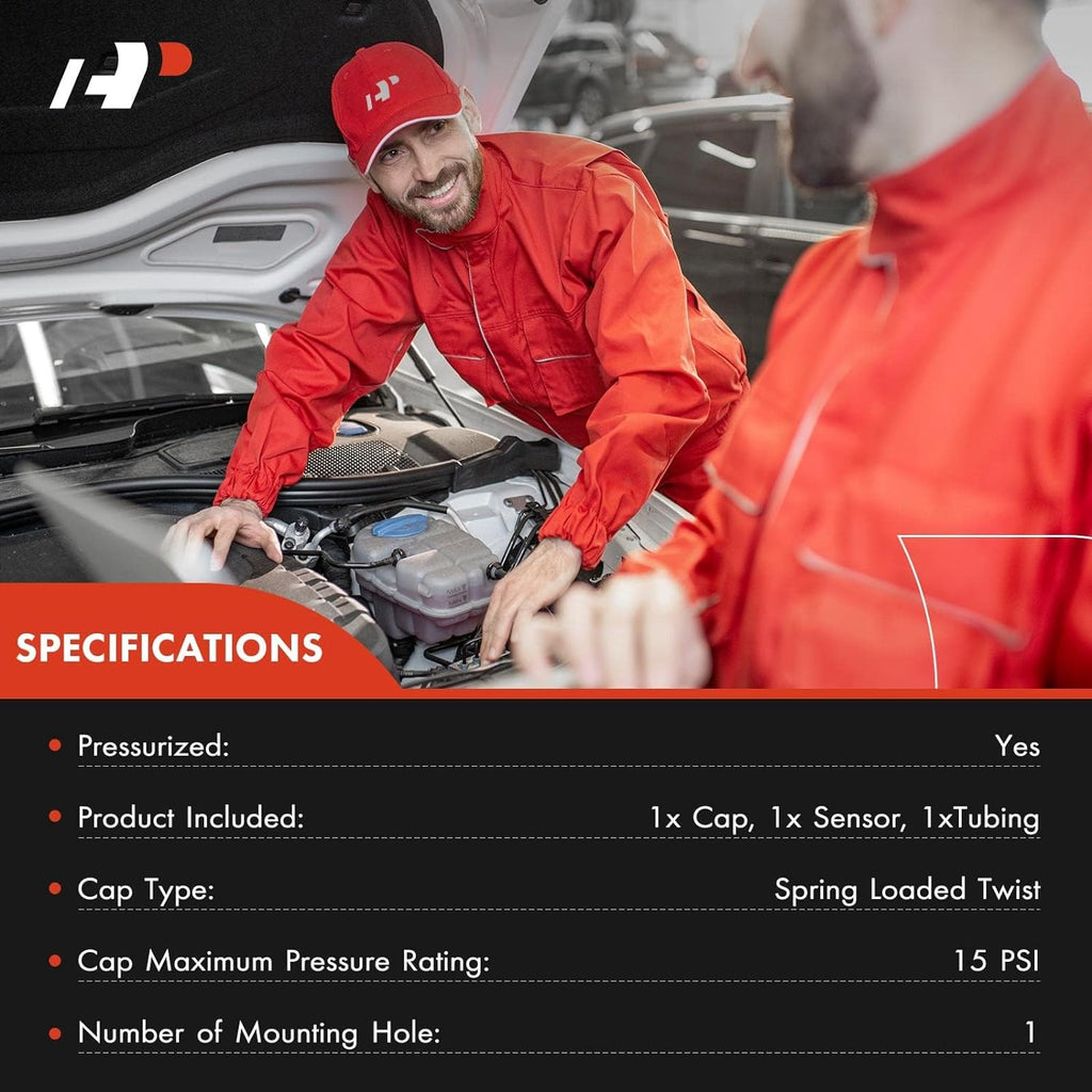 Engine Coolant Recovery Tank with Cap & Sensor H344663
