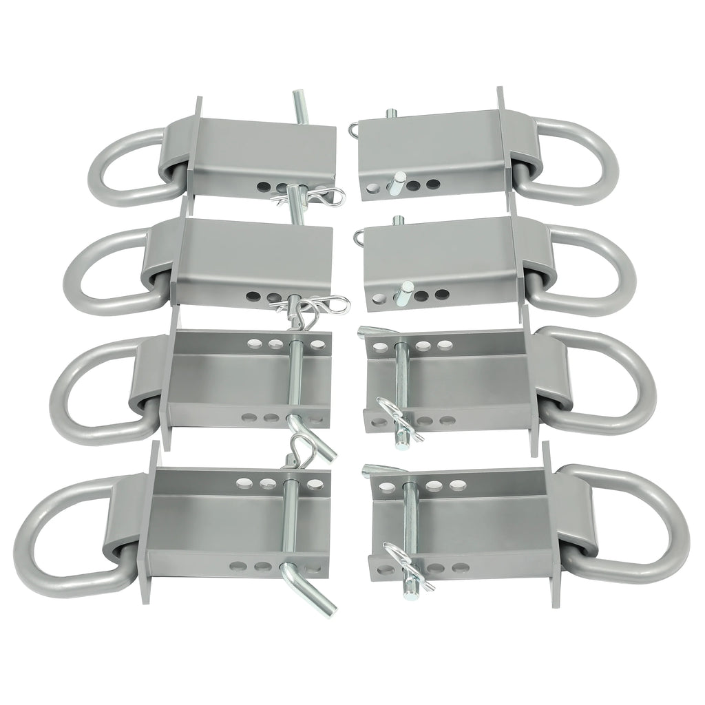 8 Pcs Removable Trailer Stake Pocket Tie Down D Ring Zinc Coated 5400 Lbs Load Limit G95825