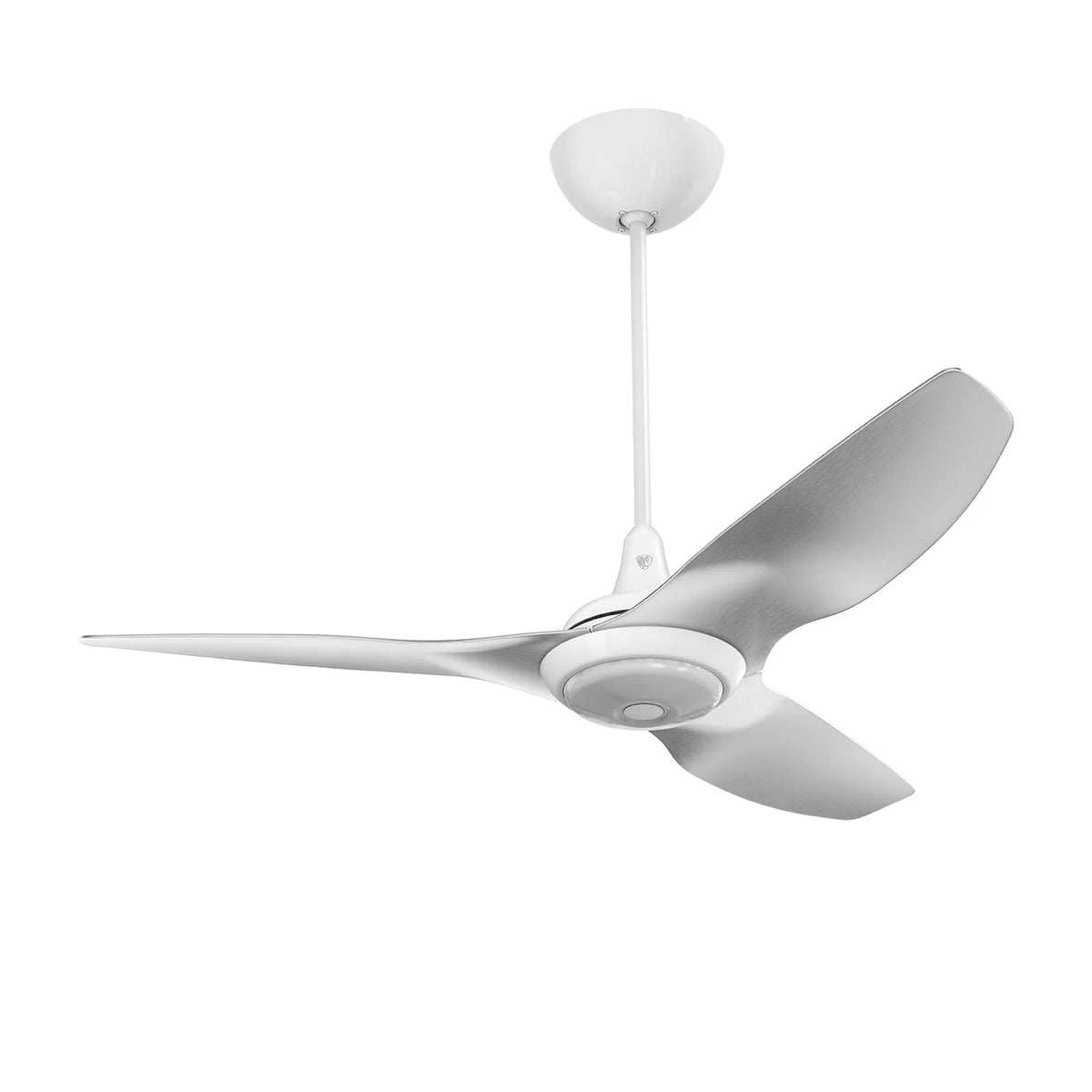 52 Ceiling Fan with Brushed Aluminum Blades and White Finish F779
