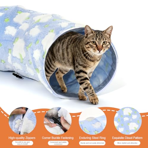 Christmas Cat Tunnel with 2 Interactive Balls F947