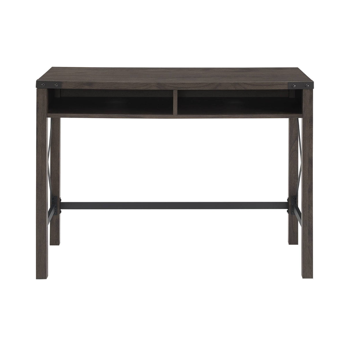 Sable Gray Writing Desk with Cubbies C1667