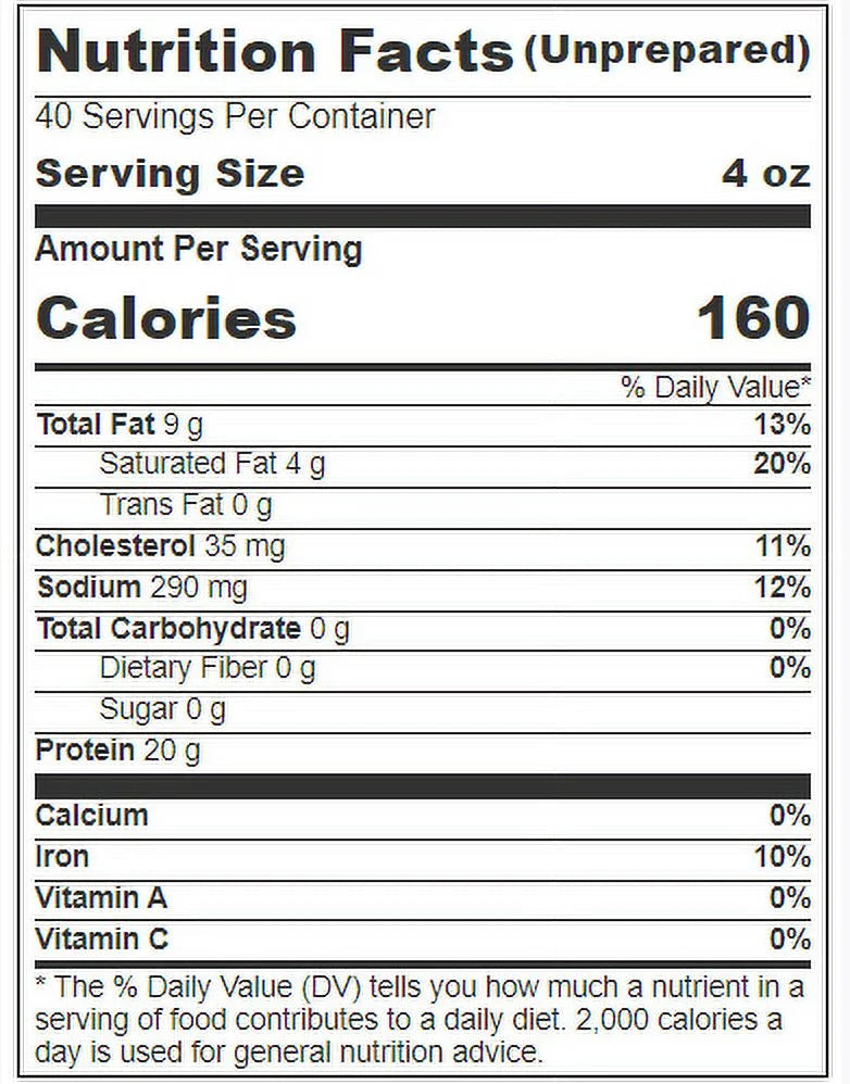 Philly Beef Steak Raw Light Mild, 4 oz Q805