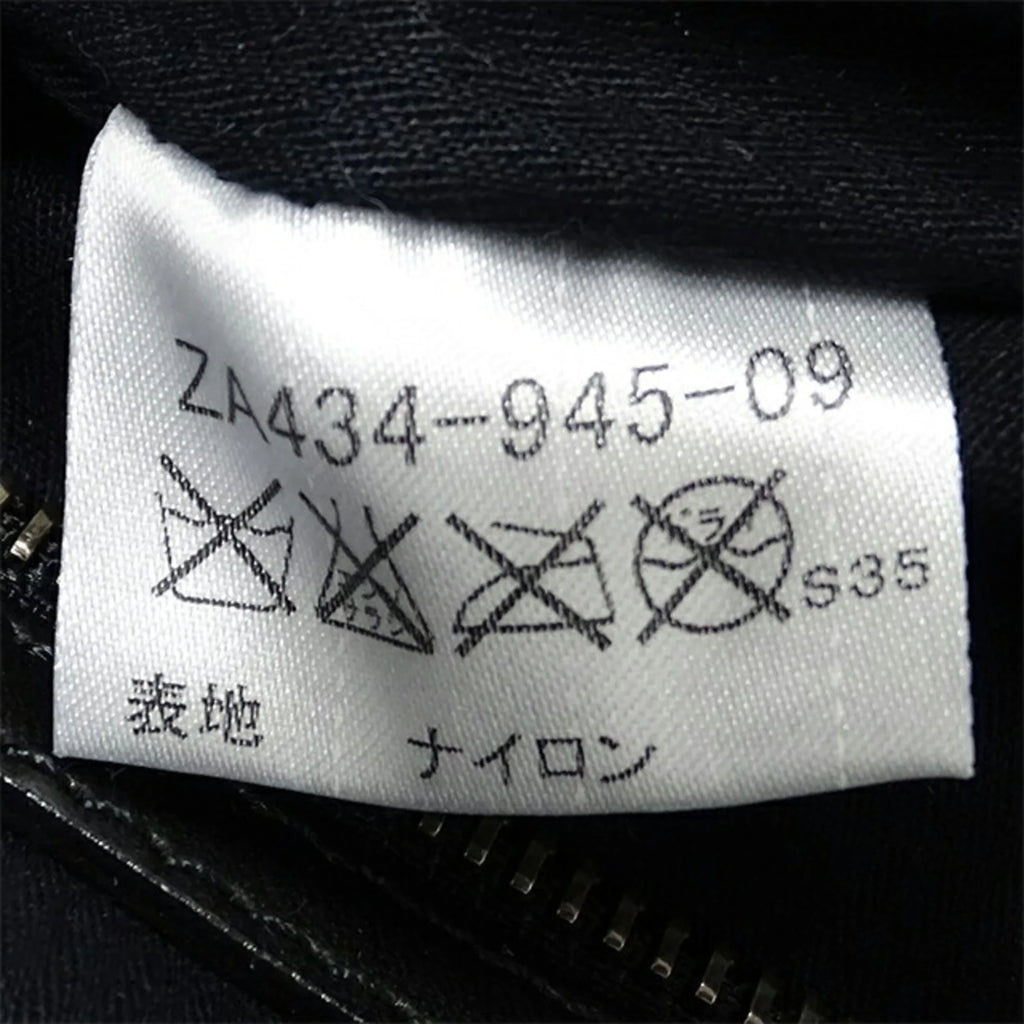 Pre-Owned Nylon Leather Black Boston Bag H675