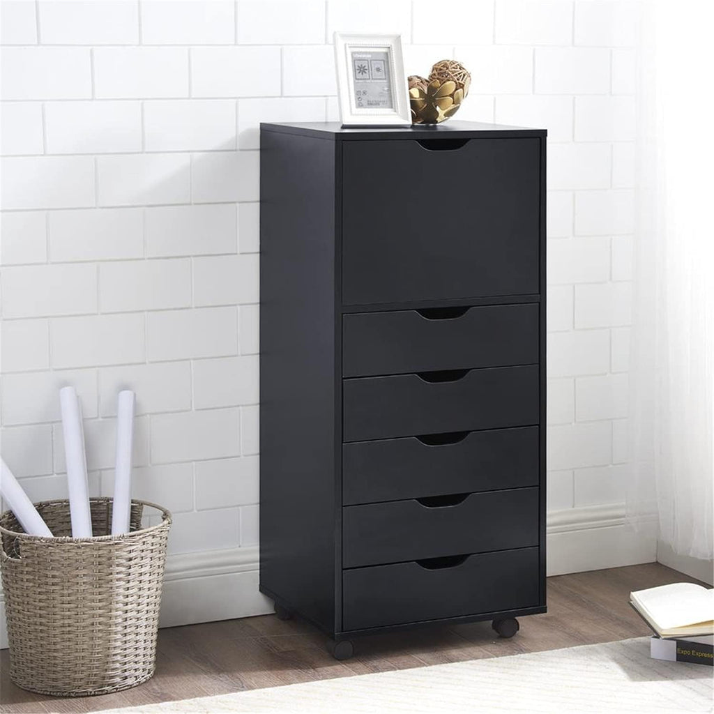 Gray 6-Drawer Mobile File Cabinet A656