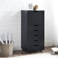 Gray 6-Drawer Mobile File Cabinet A656