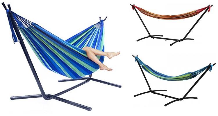 Double Hammock with Steel Stand and Carrying Case M9579