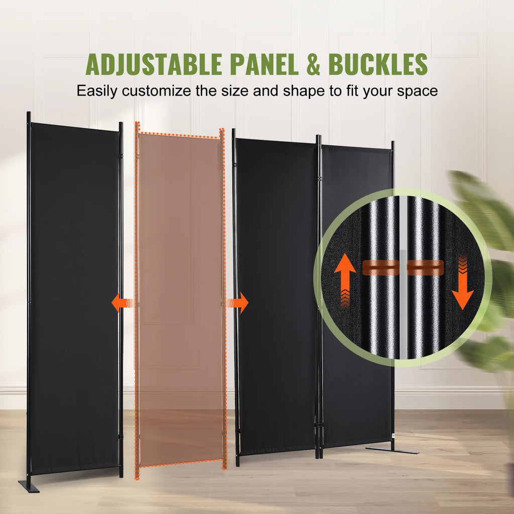 4-Panel Folding Privacy Screen Room Divider C555353
