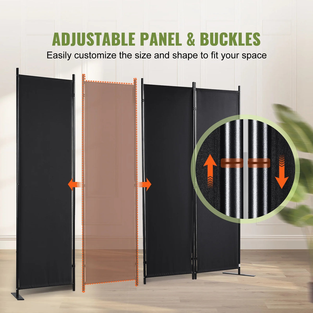 4-Panel Folding Privacy Screen Room Divider C555353