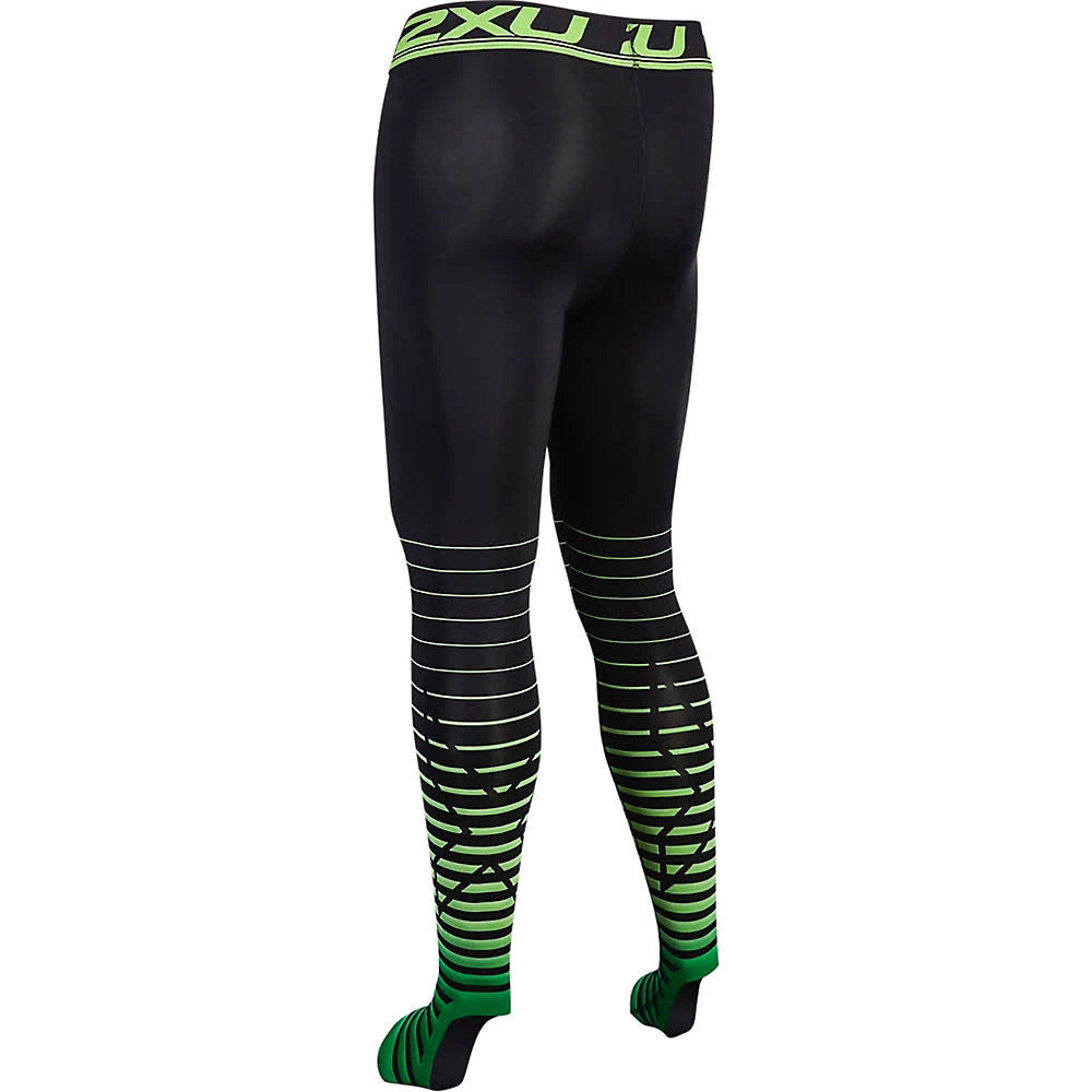 Black-Green XXL Compression Tights U880