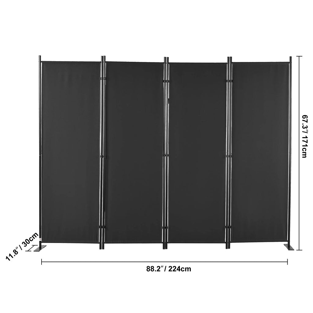 4-Panel Folding Privacy Screen Room Divider C555353