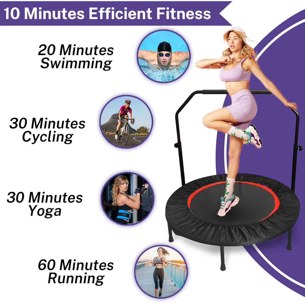 40 Fitness Mini Trampoline with Adjustable Handle R924358