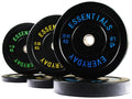 Black Olympic Bumper Plate Weight Plate Set, 210 lbs N541