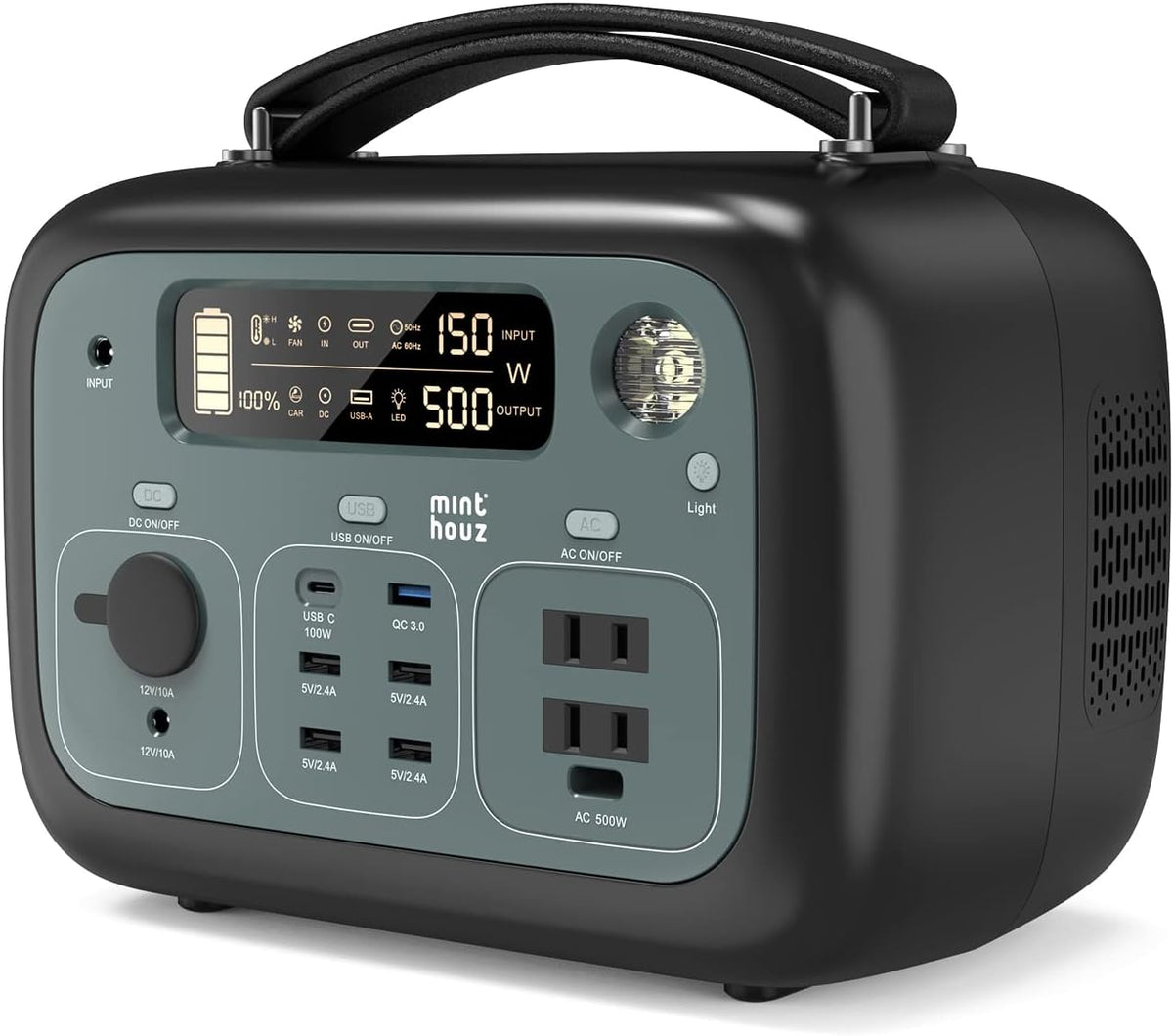 500W Portable Power Station 505Wh Solar Generator with AC Outlets R2997