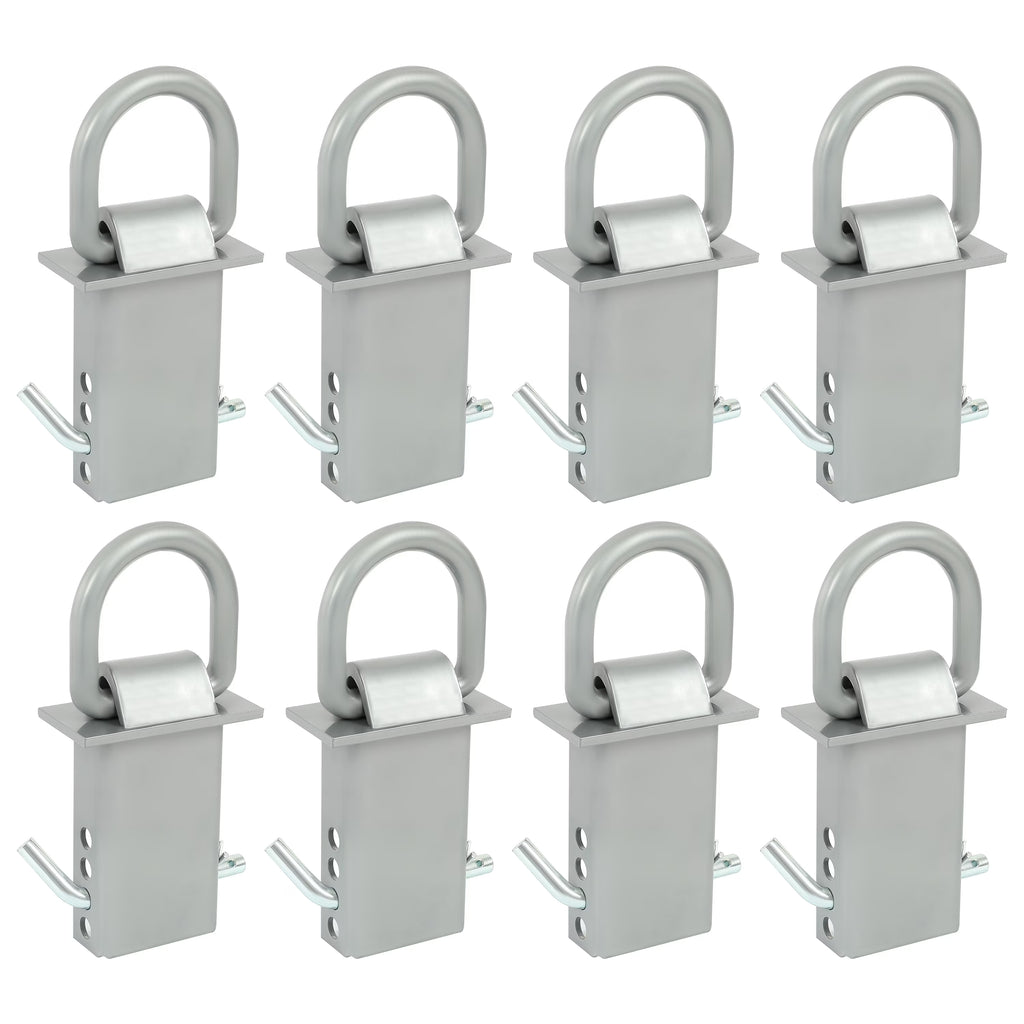 8 Pcs Removable Trailer Stake Pocket Tie Down D Ring Zinc Coated 5400 Lbs Load Limit G95825