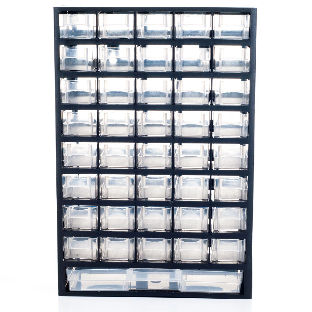 Black 41 Compartment Plastic Storage Drawers P37729